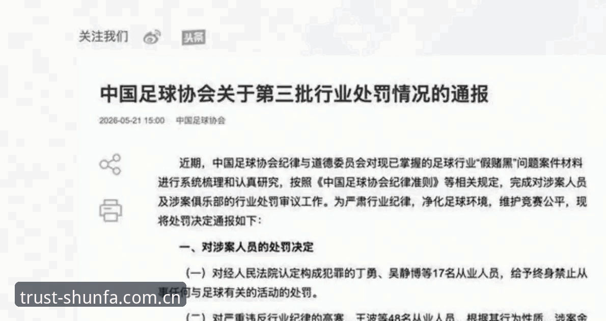 足协第三批禁足名单深度解读：从操作视角看中国足球反腐新动向